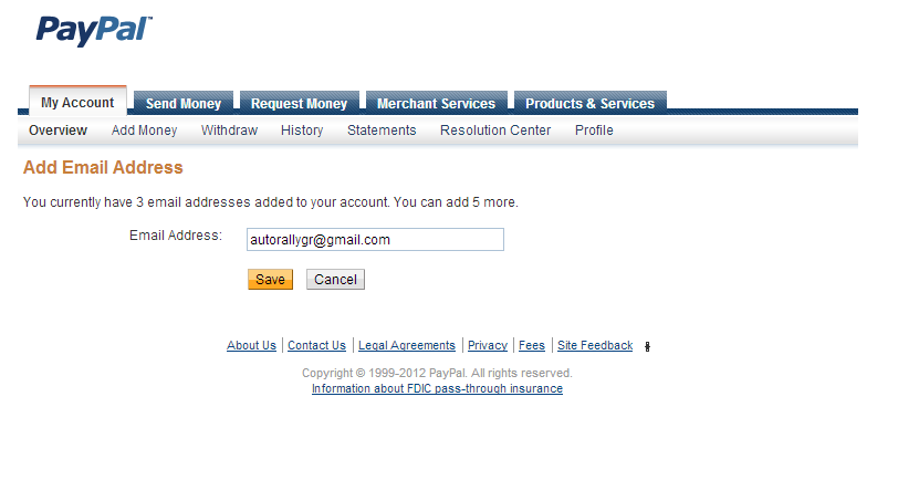 Adding Email to PayPal